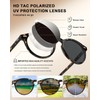 CARFIA Gafas de sol de acetato polarizadas para hombre Retro