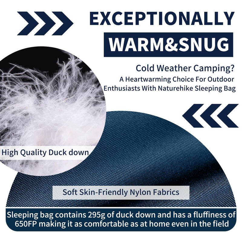 Naturehike Down Sleeping Bag Ultralight Sleeping Bag Compact Portable Envelope