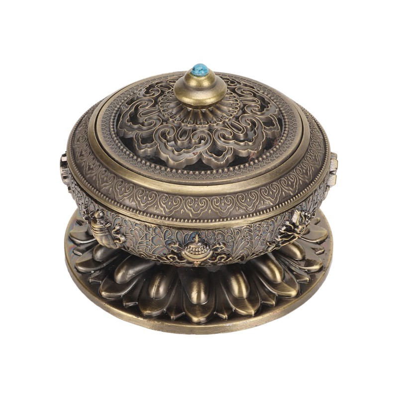 Incense Burner Bronze Nepal Sandalwood Alloy Incense Burner Holder for
