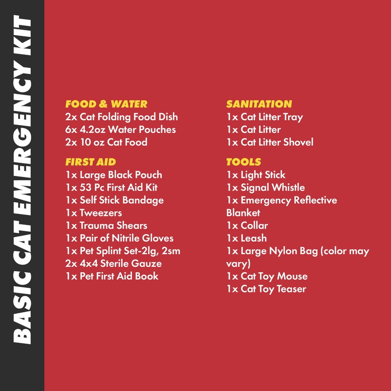 Emergency Zone - Cat Emergency Survival Kit - Bug Out,
