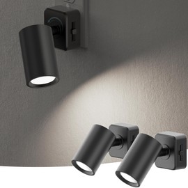 Night Lights Plug into Wall, 320° Rotating Night Light Plug in, 2Pack, Dusk to Dawn Sensor, 1W Dimmable Led nightlight Daylight White Spot Light for Bedroom, Kids Room, Bathroom