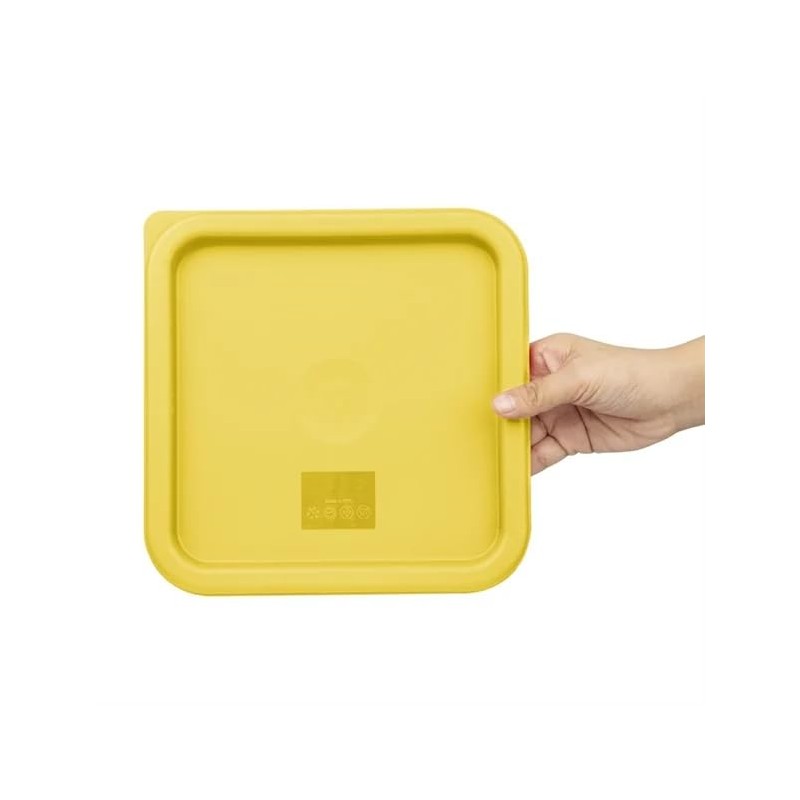 Hygiplas Square Yellow Lid to fit - Medium 5.5/7Ltr
