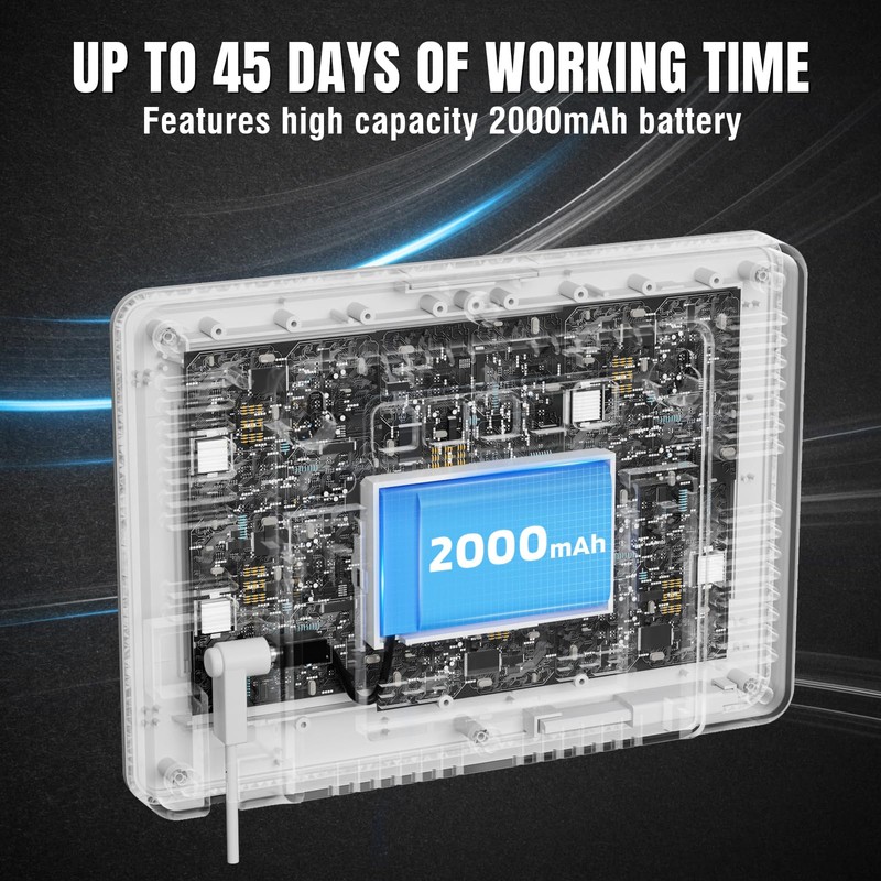Raddy WM6 Weather Station with 2000mAh Rechargeable Battery, Wireless Indoor