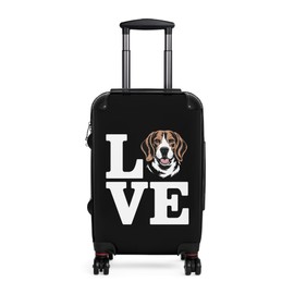 Queen of Wrap Beagle Love Suitcase - Stylish Pet Travel Bag, Gift for Dog Owners, Luggage, Dog Lover Suitcase