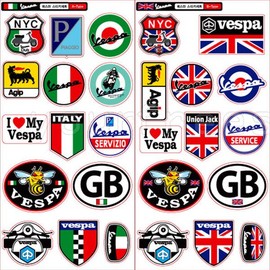 FS Vespa Sticker Set - Printing Retro Scooter VESPA / FS 베스파 스티커세트-Printing 레트로 스쿠터 VESPA