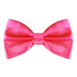 Alizeal Mens Adjustable Pre-tied Solid Bow Tie, 024-hot Pink, One Size