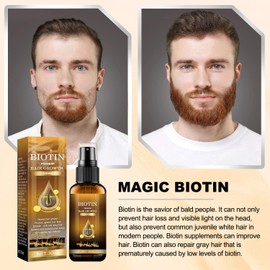 Dragon Honor 2PCS Biotin Hair Growth Serum Spray, Thickening Herbal Serum with Ginger & Ginseng for Thicker, Longer & Stronger Hair