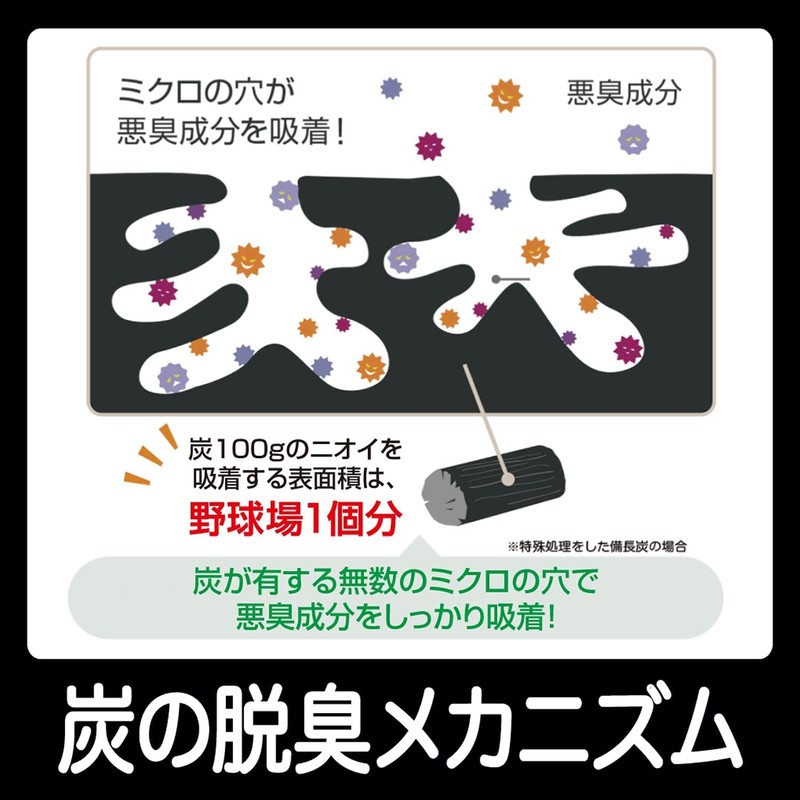 Este Deodorizer Charcoal for Cars, For Under Car Seats, 10.6