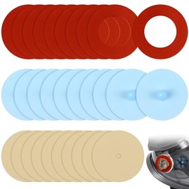 Kingdder 30 Pcs Half & Full Face Respirator Mask Replacement Parts Compatible with 6000 Series Inhalation Valve 6893, Port Gasket 6895 & Valve 6889