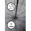 Rare 12 Rib Compact Small Umbrella - 50MPH Strong Windproof