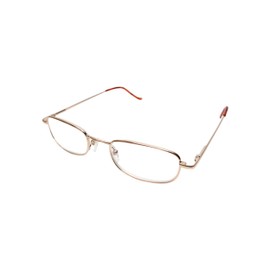 Calabria Telben Mod N Designer Oval Metal Reading Glasses +4.00 Gold Men Women Trendy Lightweight Readers Stylish Modern Eyeglass