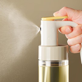 SETRON Glass Oil Spray Bottle 180ml/6.3oz – Mist Spray Nozzle, Ergonomic Handle Design, Effortless Grip for Cooking, Baking, and Grilling (6.3OZ)