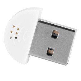 DEWIN Mini USB Microphone, Portable Noise Canceling Speech Recording Audio MIC AdapterStudio Speech Household Microphone Recording, for Computer PC Notebook (White)