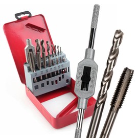 Thread Repair Kit | 16 Piece Thread Repair Set | Tap Cutter Set HSS M3 - M12 Tap Set Including Core Hole Drill Cutting Tap Helicoil Set with Tap Wrench Tap Set