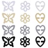 Fukaisu 12pcs Bra Strap Holder Clips, Plastic Portable Butterfly Flower