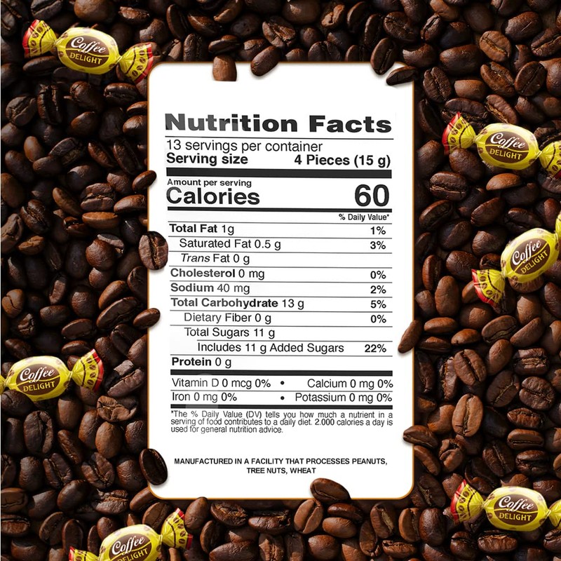 Colombina Coffee Delight Hard Candy - Pack of 50 Gluten
