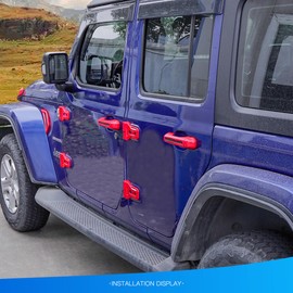 Barong for Jeep Wrangler JL JLU Sport Sahara Freedom Rubicon Unlimited 2-Door and 4-Door 2018-2025 Accessories 26PCS Full Set Exterior Trim Kit (Red)