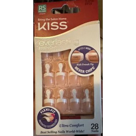 Kiss Premium French nails natural manicure short square 36
