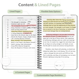 VALOME Journaling Notebooks, A5 Lined Spiral Notebook for Women & Men, 146 Pages College Ruled Hardcover Note Book for Work, Note Taking, Journaling, School, Writing (Green)