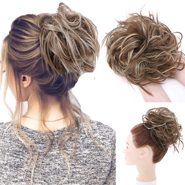 Tousled Updo Messy Bun Hair Extension Instant Ponytail With Elastic