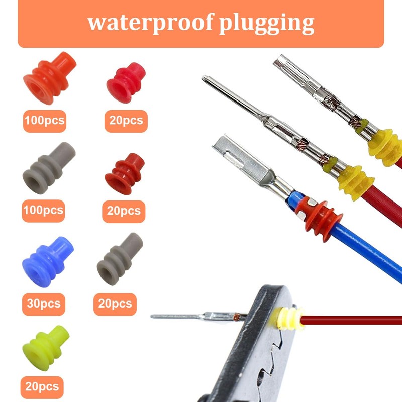 Seamaka 700Pcs 26Type Car Electrical Wire Terminal Tool kit 1/1.5/1.8/2.2/2.8/3.5mm