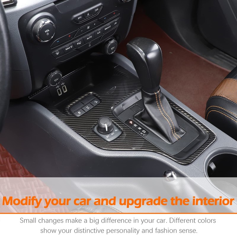 DIYUCAR ABS Plastic Car Interior Center Console Gear Shift Panel