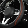 Car Steering Wheel Cover, Leather Steering Wheel Cover Brown Universal