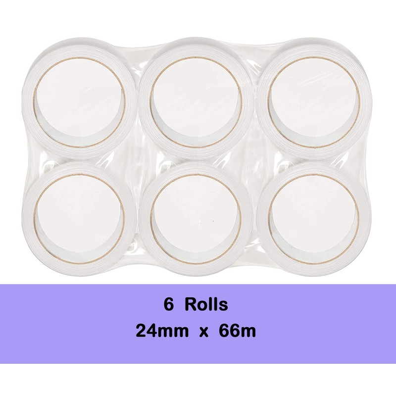6 Pack Transparent Tape 24mm x 66m – Cellotape 6