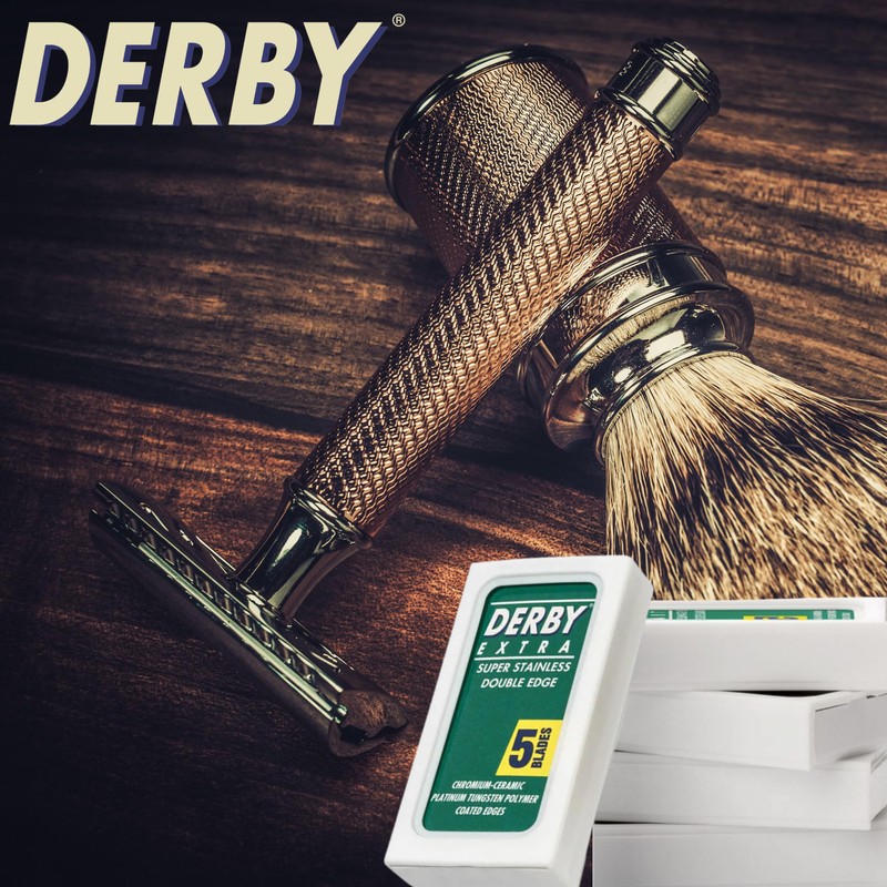 50 "Derby Extra Professional" Double Edge Razor Blades for straight