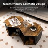 Giantex Hexagonal Coffee Table Set of 2, Stackable Nightstand with