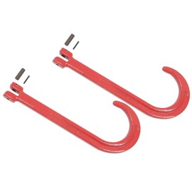 Mytee Products 15" Inch J Hook Heavy Duty Grade G80 Tow Axle Strap Wrecker Roll Back Clevis Load Limit 7100# (2 Pack)