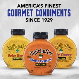 Inglehoffer Ghost Pepper Mustard, 10.25 Oz Squeeze Bottle