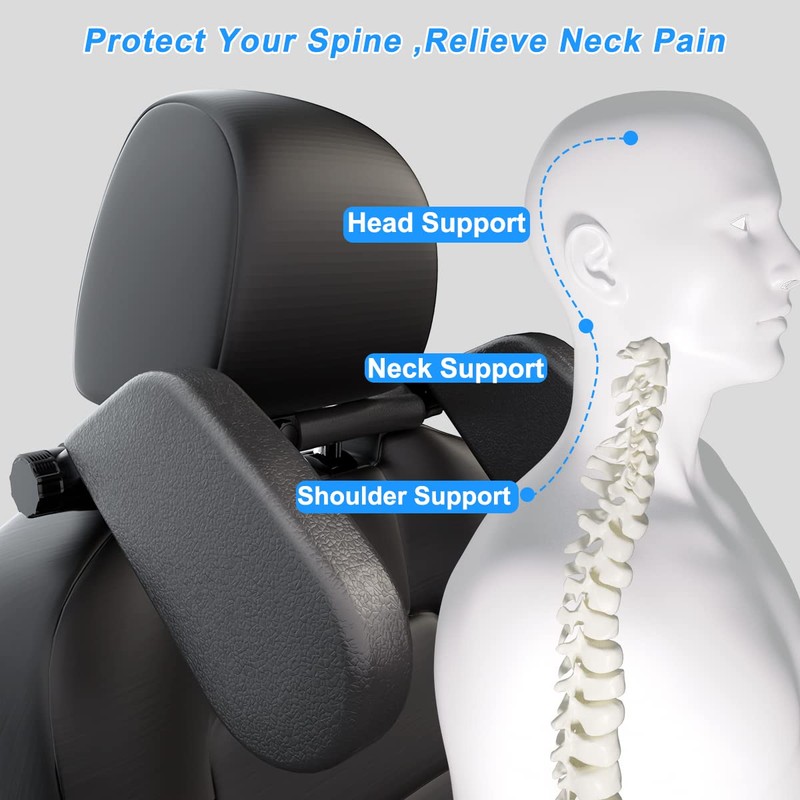 Heapany [Upgraded] Car Headrest Pillow, Head Support Neck Pillows, Roadpal