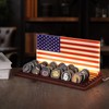 LIUYALO Challenge Coin Display, Light up Coin Holder American Flag