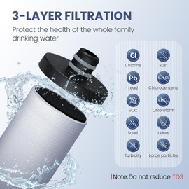 Vortopt Q7 Under Sink Water Filter System,Reduces Chlorine,Lead,Bad Taste & Odor,Under Counter Water Filter Direct Connect to Kitchen Faucets,NSF/ANSI 372/42 Certified,2 Year.