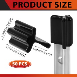 YUEARN 50 Pcs Safe T Post Caps, T Post Caps Safety, Vinyl T Post Topper Safety T Post Caps, Black
