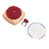 Pin Cushion Kit Cute Pumpkin Shape Pin Cushion Wooden Base