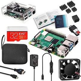 Vilros Raspberry Pi 4 2GB Complete Kit with Clear Transparent Fan Cooled Case