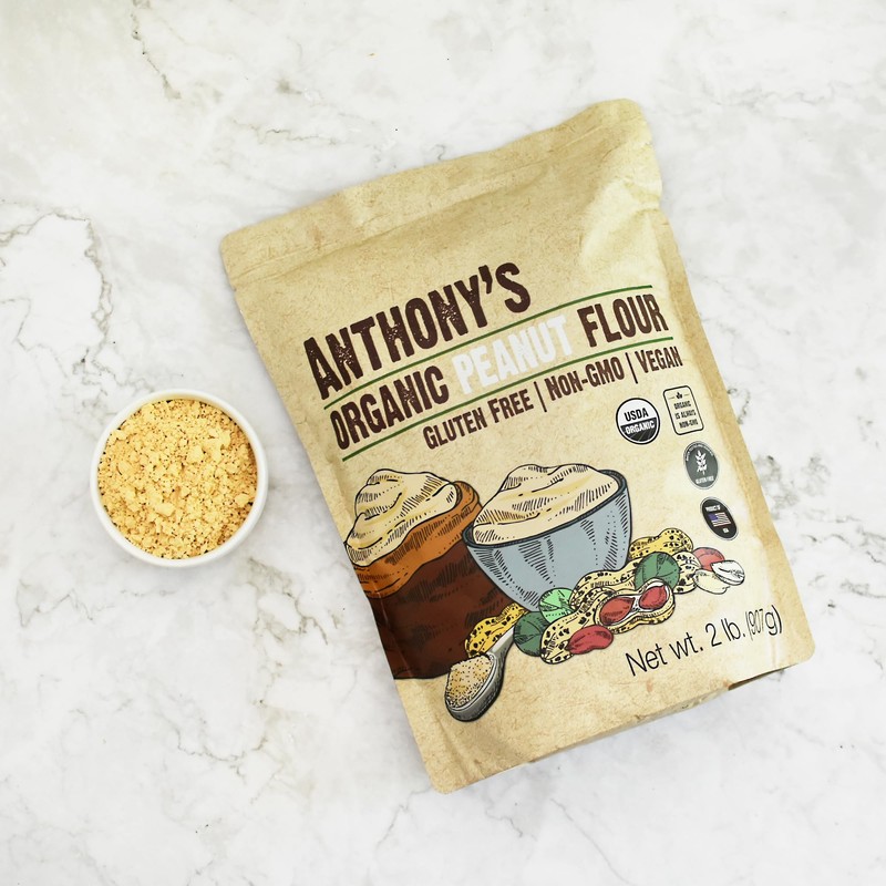 Anthony's Organic Peanut Flour, Defatted, 2 lb, Light Roast 12%