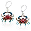 PammyJ Crab Dangle Earrings (Red-Blue)