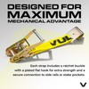 VULCAN Car Tie Down with Flat Hooks - Lasso Style