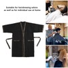 Haircut Gown with Pocket Short Sleeve Professional Belt Grooming Work