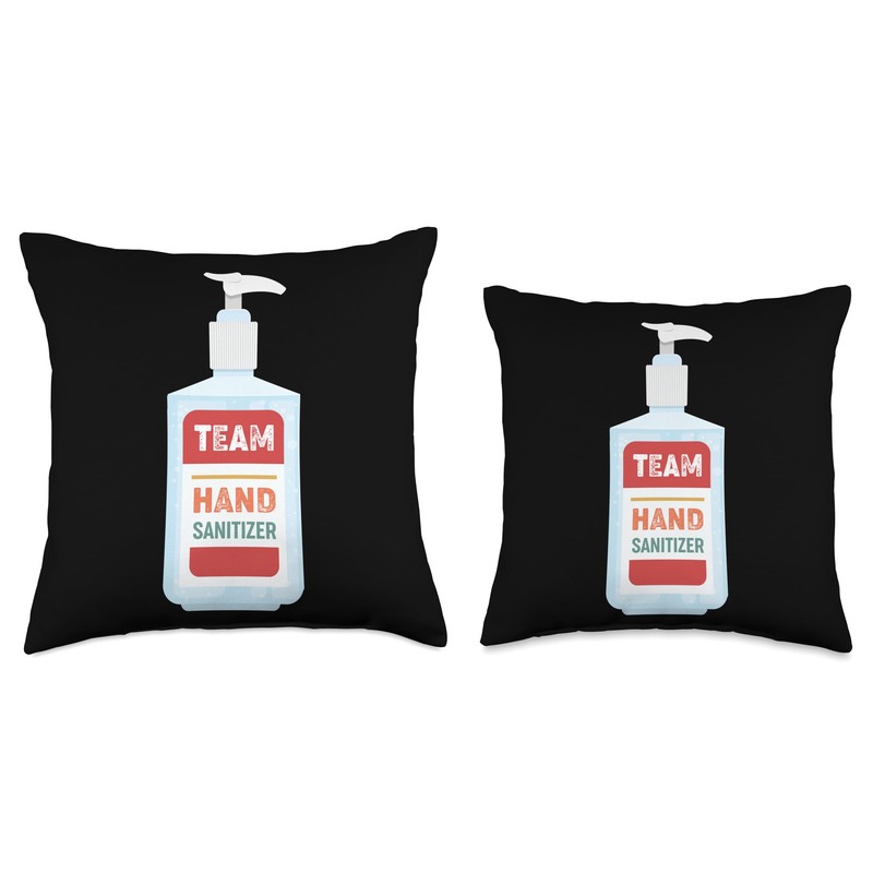Germaphobe Team Hand Sanitizer Funny Throw Pillow