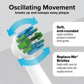 REACH Universal Replacement Toothbrush Heads, Fits Oral-B Electric Toothbrushes, 8 Count