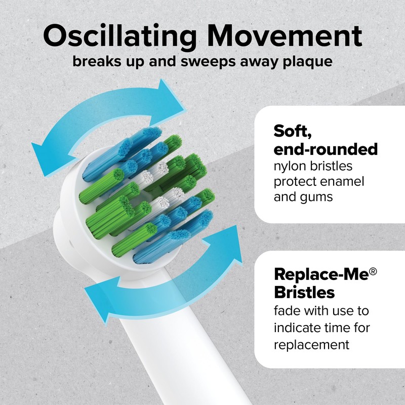 REACH Universal Replacement Toothbrush Heads, Fits Oral-B Electric Toothbrushes, 8