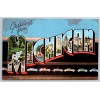 c1960s Greetings from Michigan Lansing Mackinac Island St Ignace Postcard