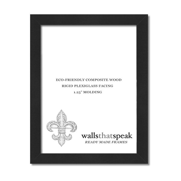 wallsthatspeak 8x10 Black Picture Frame for Puzzles Posters Photos or