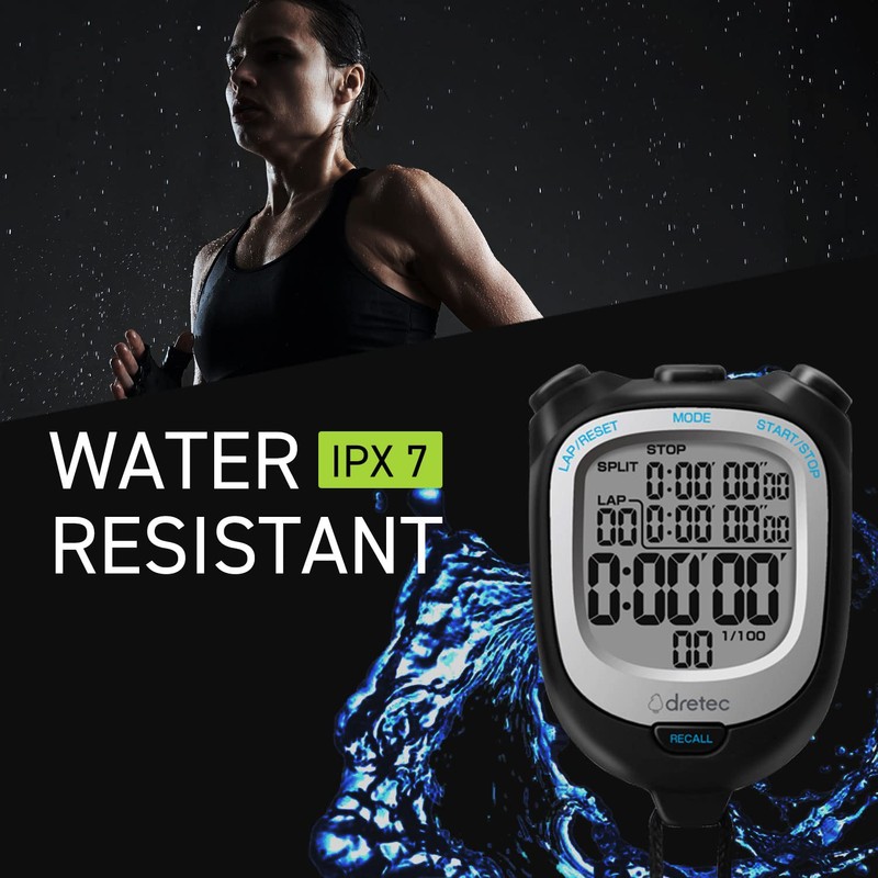 Doritec SW-122BK Stopwatch, Spear W, Black