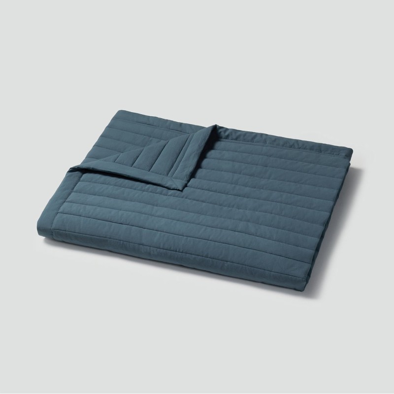 JAJU [JAJU] Cotton Washing Pigment Reversible Pad_SS_Teal Blue