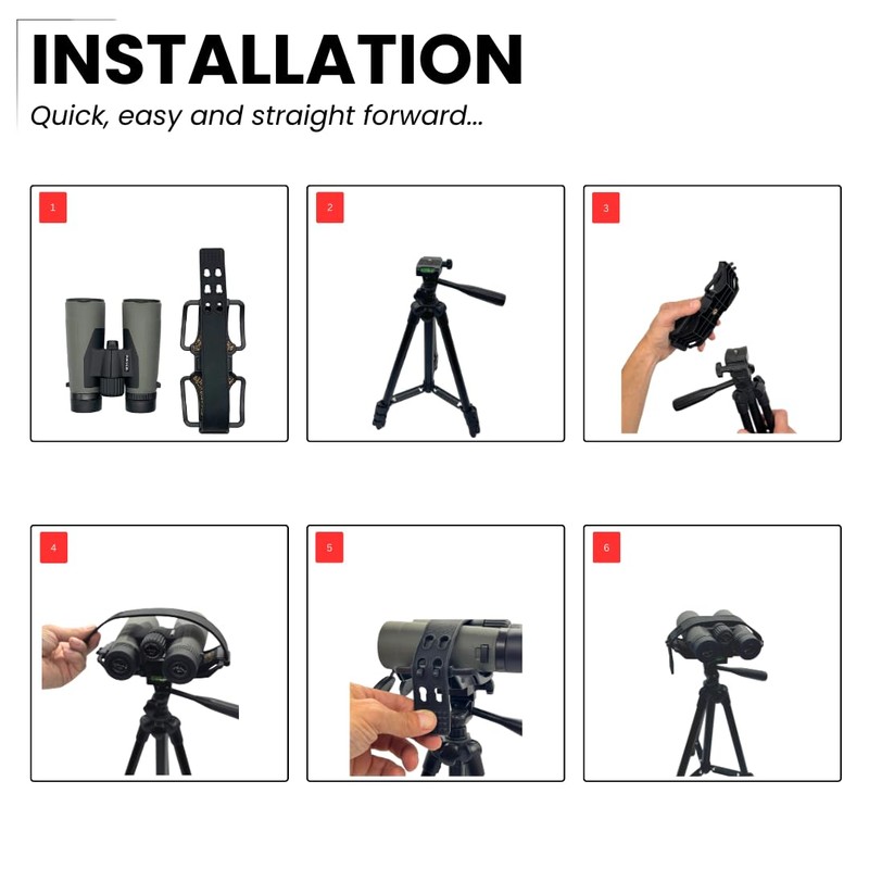 PURSUAL Universal Binocular Adapter - 1/4-20, Compatible with All Tripods